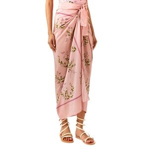 Agua by Agua Benedita Lavanda Pink Wisteria Cotton Silk Blend Pareo / Sarong